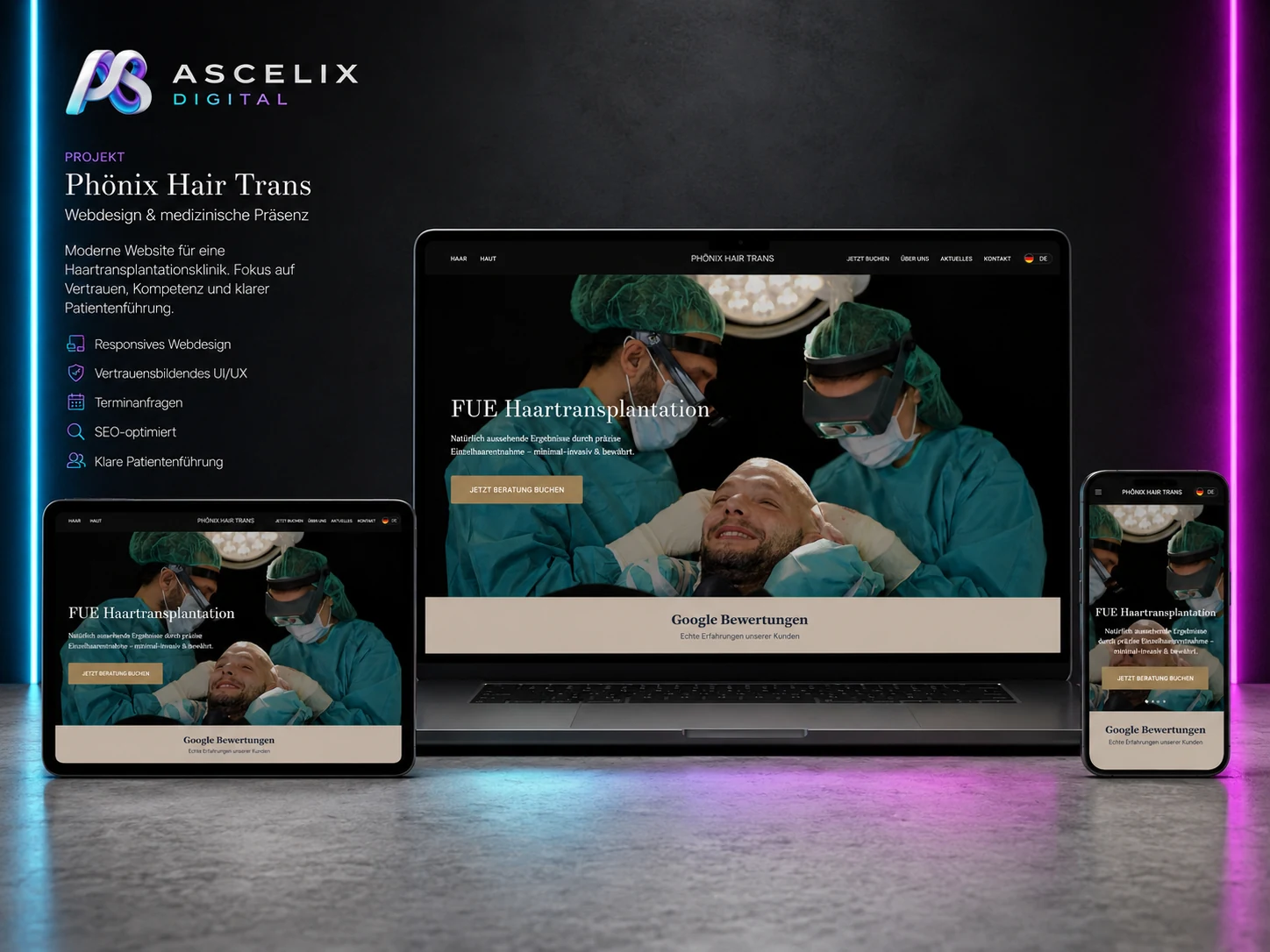 Phönix Hair Transplant — Live Website